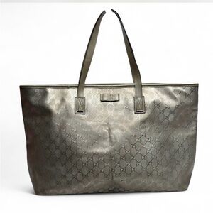 Gucci GG Imprimé silver authentic tote